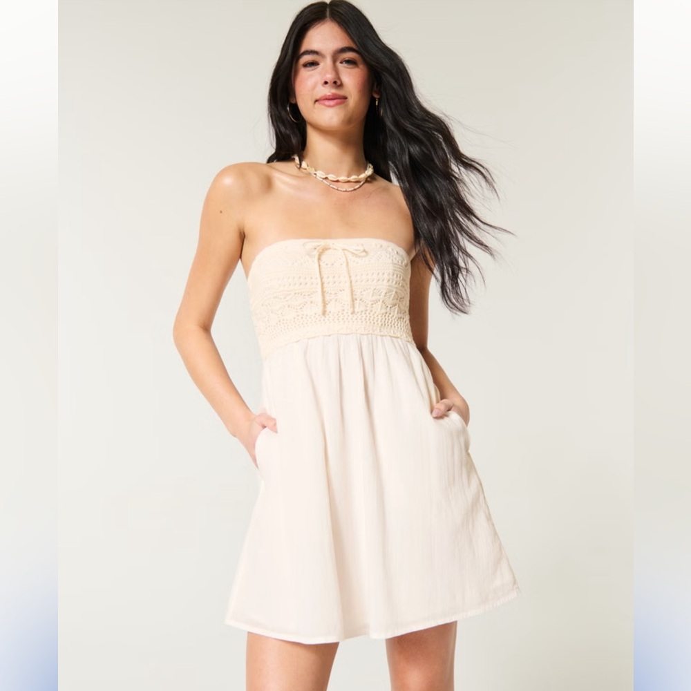 Hollister white dress